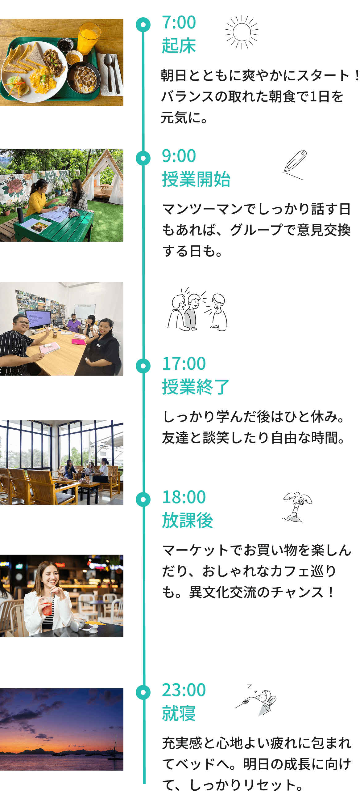 留学中の1日の流れ